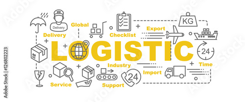 logistic vector banner