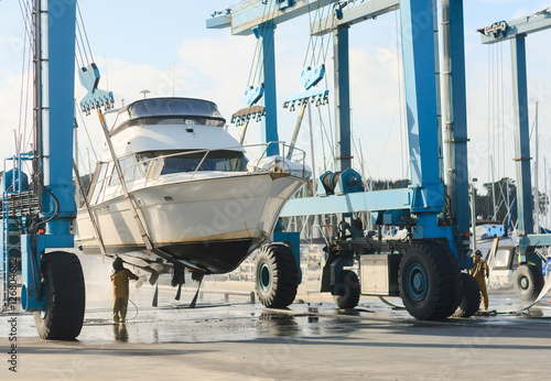 boat lift out of the water
