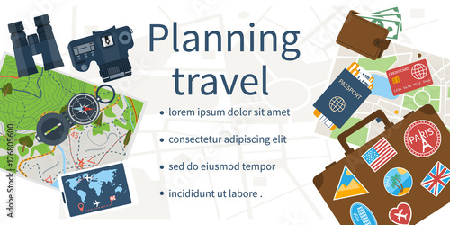 Travel planning, concept