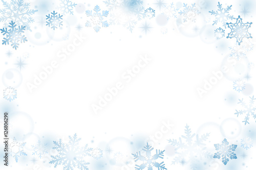 Abstract winter background with falling snowflakes