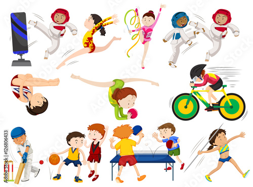 People do different types of sports