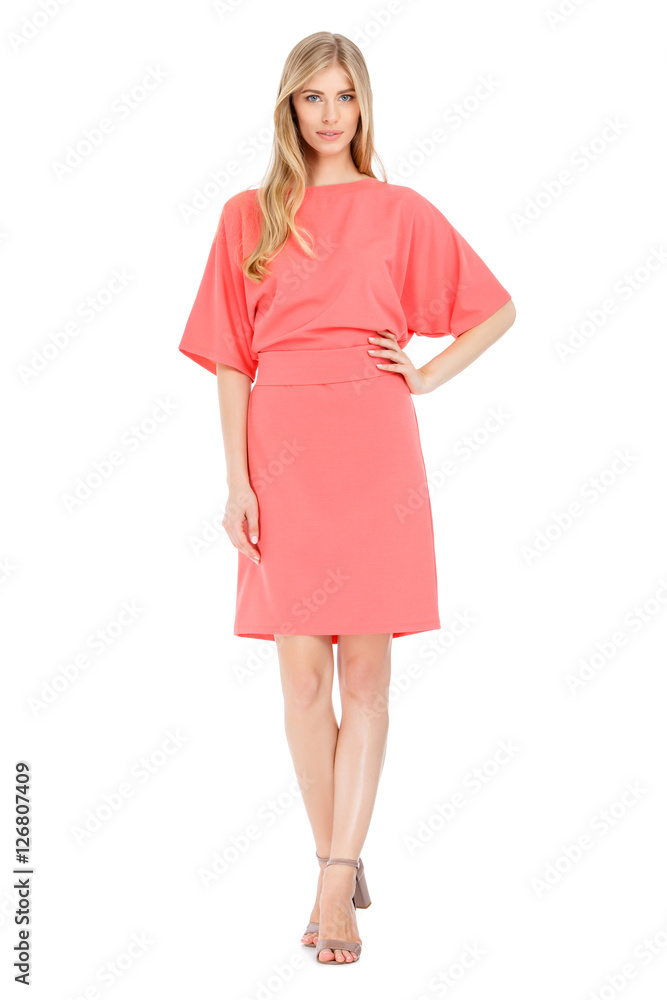 Fashion photo of young magnificent woman wearing dress Fashion photo of young magnificent woman wearing dress