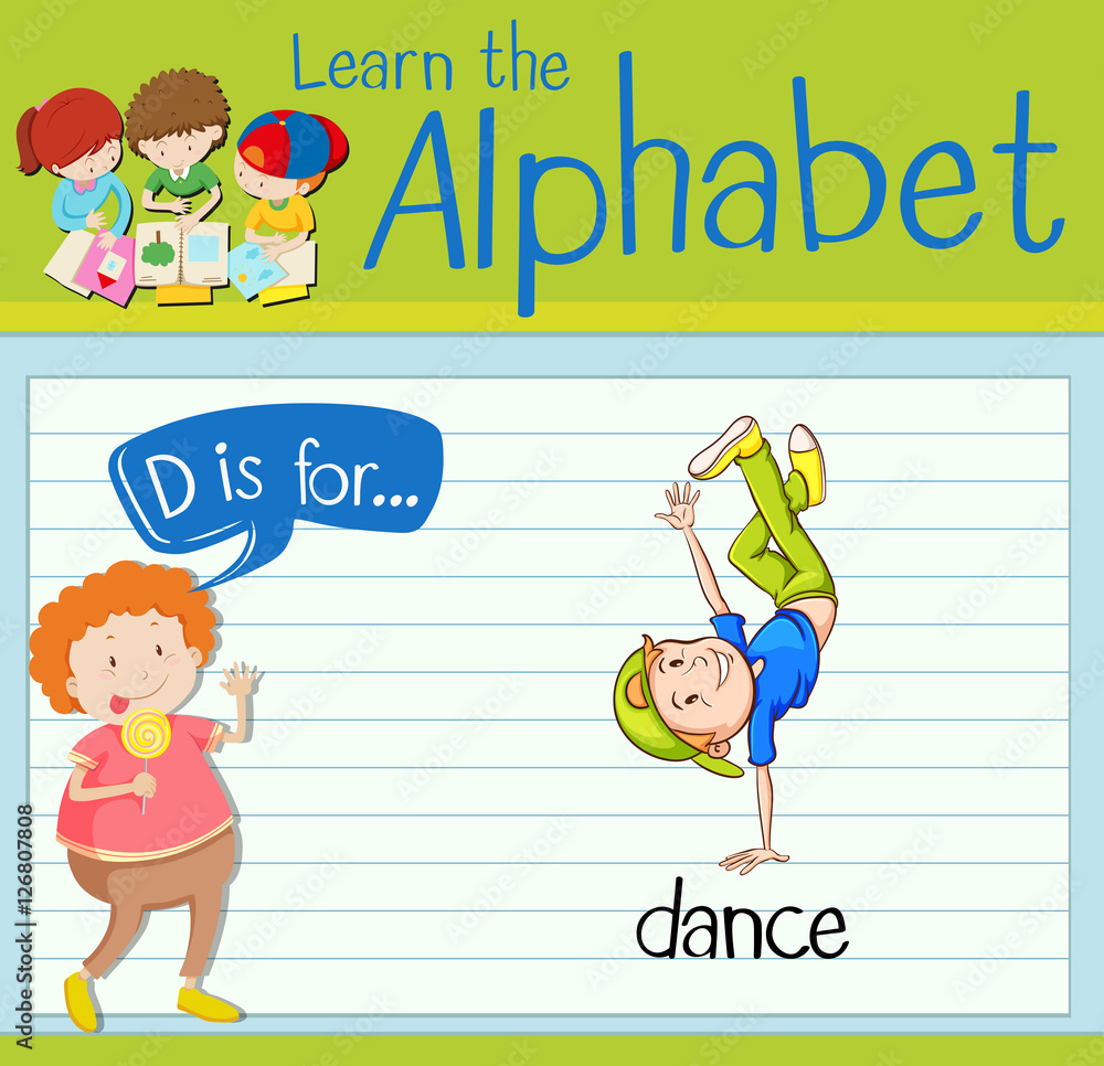 Flashcard letter D is for dance Flashcard letter D is for dance