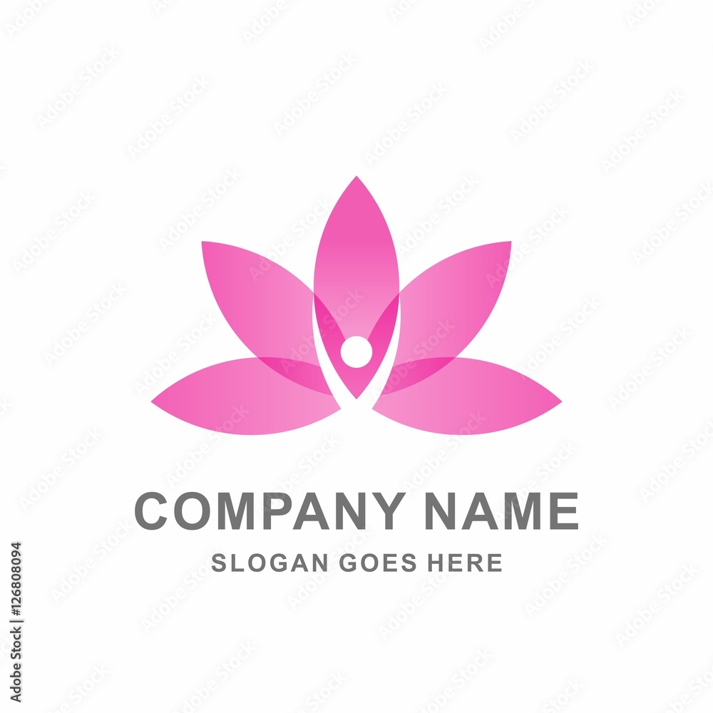Lotus Flower Woman Shape Relaxation Skincare Wellness Business Company Stock Vector Logo Design Template Lotus Flower Woman Shape Relaxation Skincare Wellness Business Company Stock Vector Logo Design Template
