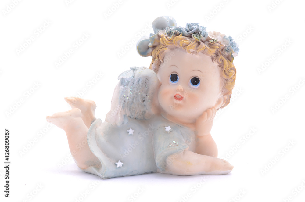 Figurine angel isolated on white Figurine angel isolated on white