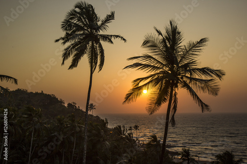 Fototapeta Naklejka Na Ścianę i Meble -  Beautiful Sunset in Goa India