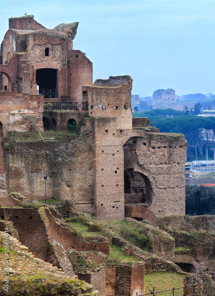 Palatine Hill in Rome, Italy. Palatine Hill in Rome, Italy.