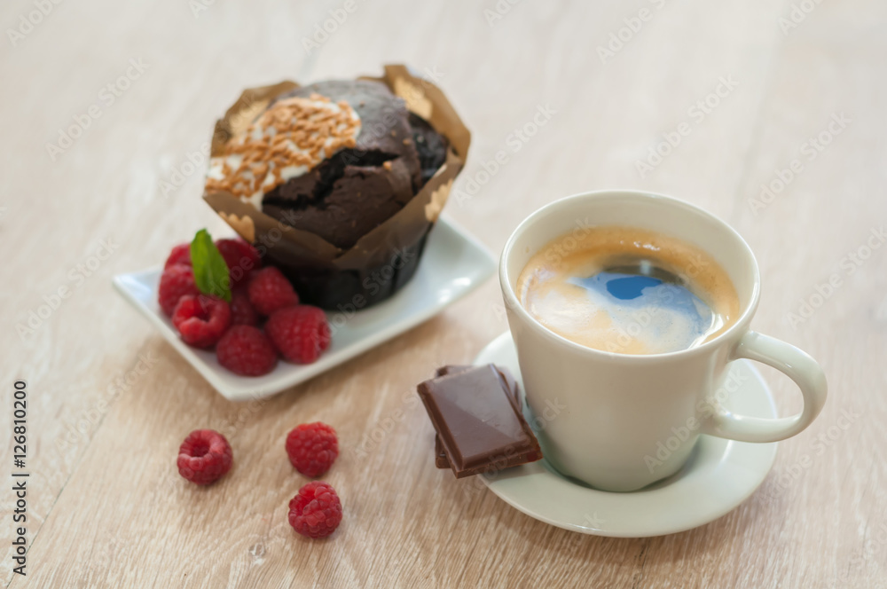 Coffee with a muffin for Breakfast Coffee with a muffin for Breakfast