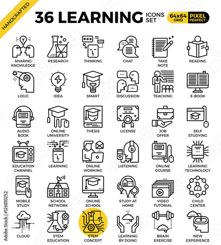 Learning line icons
