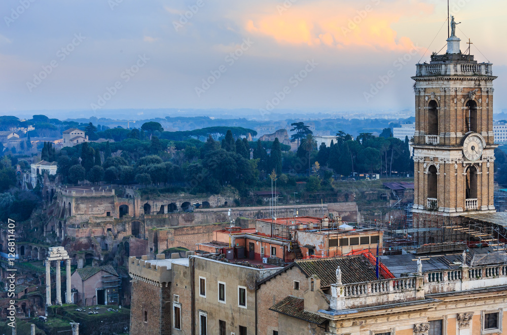 Rome City view, Italy.