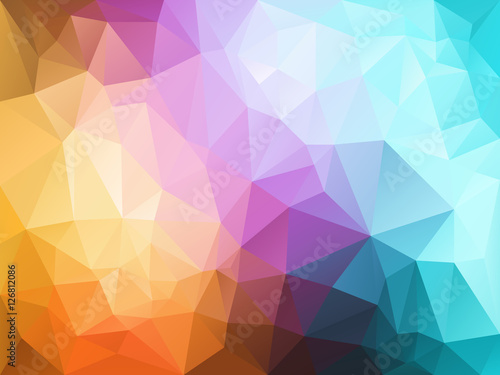 vector abstract irregular polygon background with a triangle pattern in light pastel full spectrum color