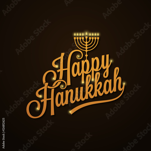 Hanukkah Vintage Lettering design Background