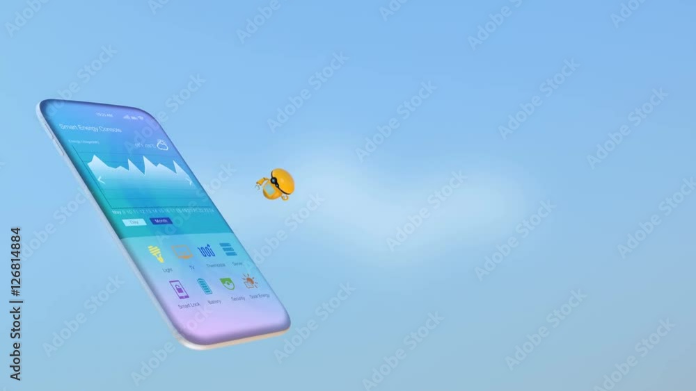 Smart appliances pop up from smart phone. Concept for home automation. 3D rendering animation. Stock Video | Adobe Stock Smart appliances pop up from smart phone. Concept for home automation. 3D rendering animation. Stock Video | Adobe Stock