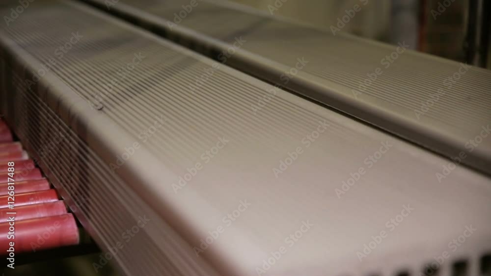 Building blocks, bricks production. Conveyor with building bricks at a bricks production plant. HD. Building blocks, bricks production. Conveyor with building bricks at a bricks production plant. HD.