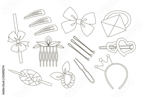 Hair Accessories Object Set