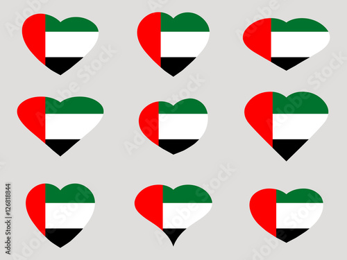 Heart with the flag of United Arab Emirates. I love the United Arab Emirates. United Arab Emirates flag icon set. Vector illustration. Free Download Heart with the flag of United Arab Emirates. I love the United Arab Emirates. United Arab Emirates flag icon set. Vector illustration. - GFXLoad