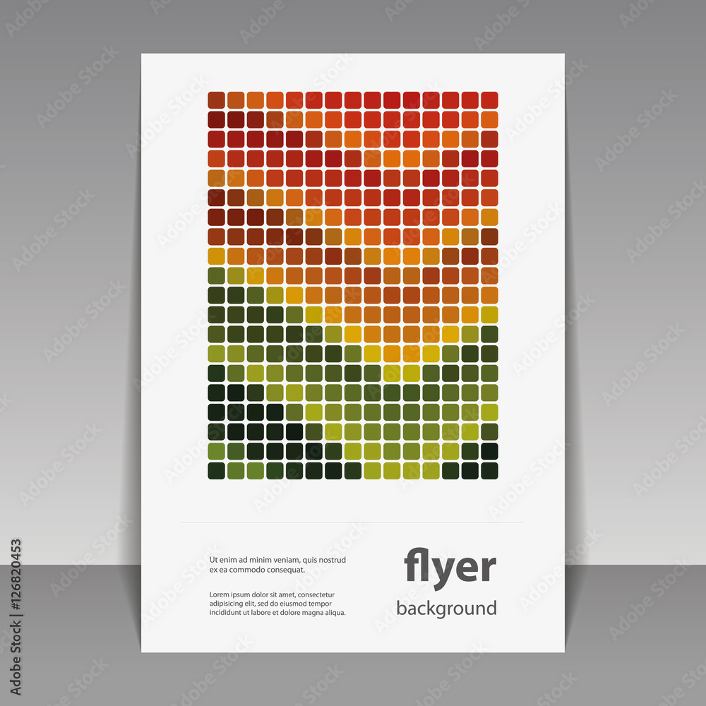 Abstract Modern Style Flyer or Book Cover Creative Design - Colorful Mosaic Pattern