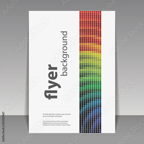 Abstract Modern Style Flyer or Book Cover Creative Design - Colorful Mosaic Pattern