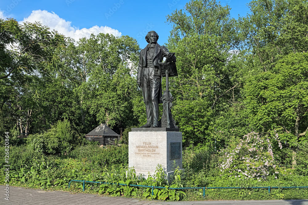 Felix Mendelssohn Monument in Dusseldorf, Germany