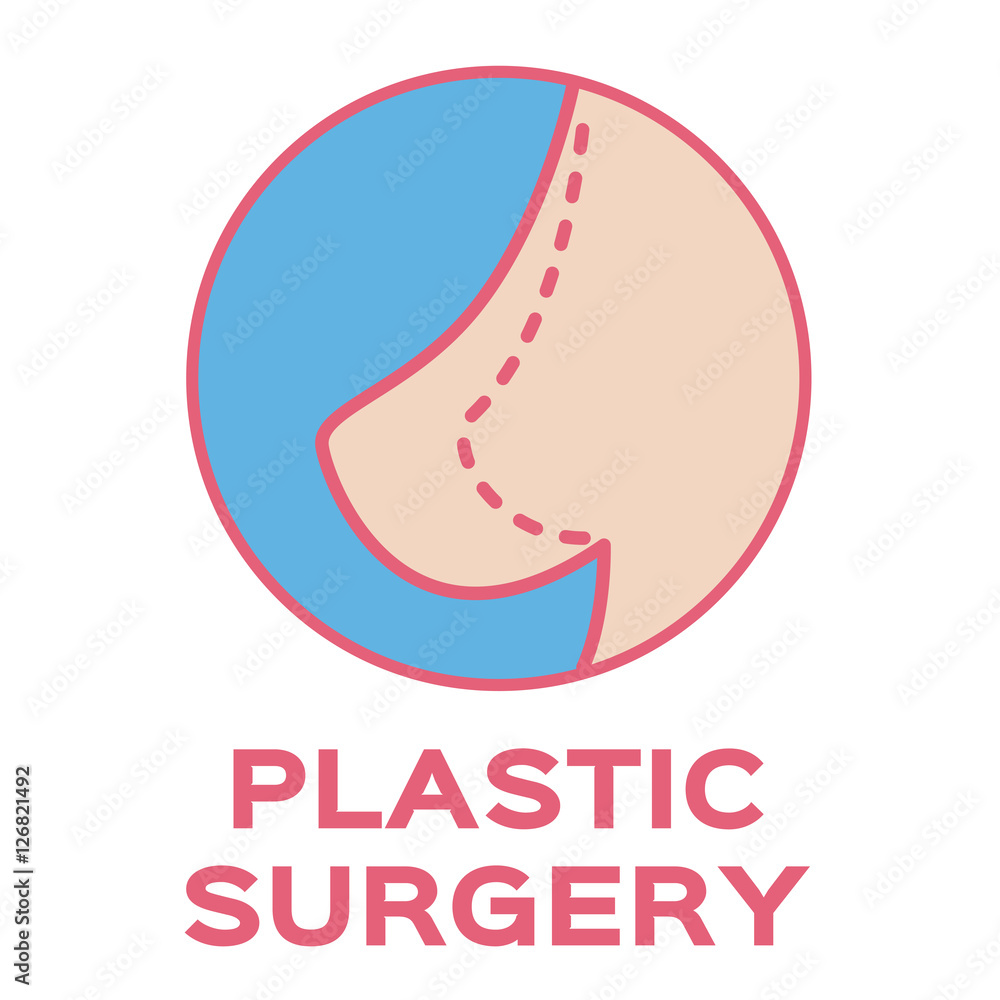 breast icon vector , plastic surgery