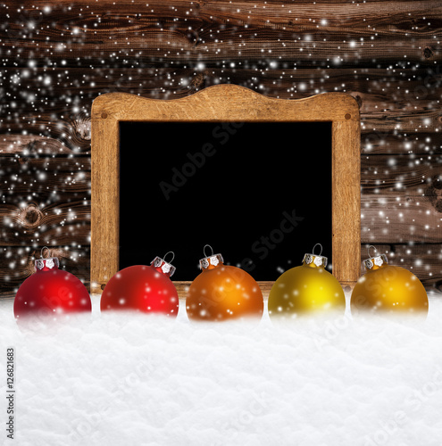 WEihnachtshintergrund mit Schild