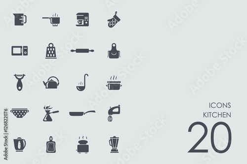 Set of kitchen icons