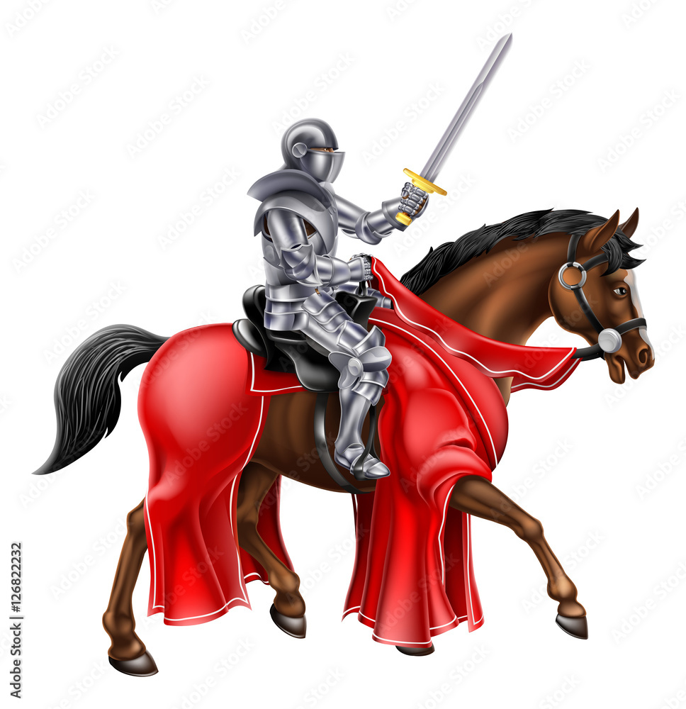 Fototapeta premium Horseback Knight