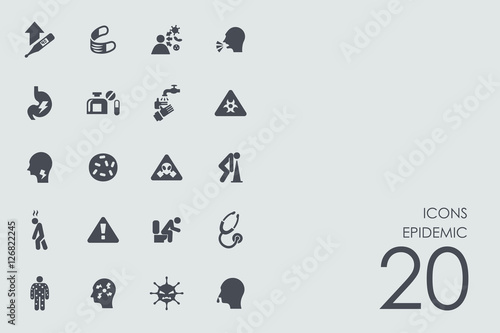 Set of epidemic icons