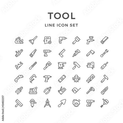Set line icons of tool