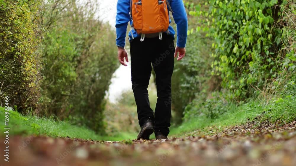 homme en randonnée dans les chemins homme en randonnée dans les chemins