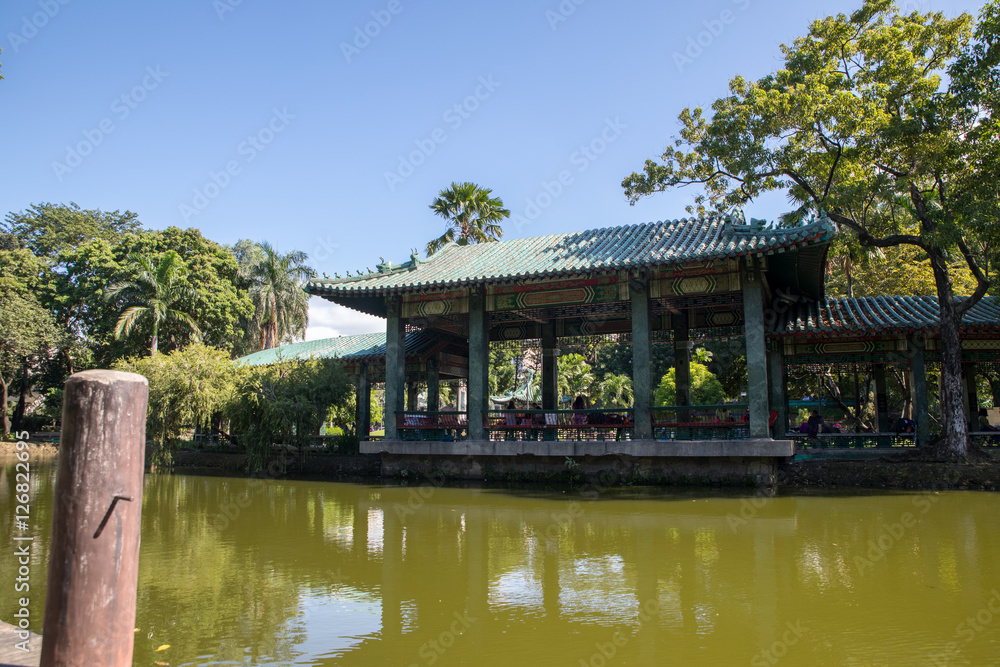 Chinese garden at Rizal park in Metro Manila, Philippines Chinese garden at Rizal park in Metro Manila, Philippines