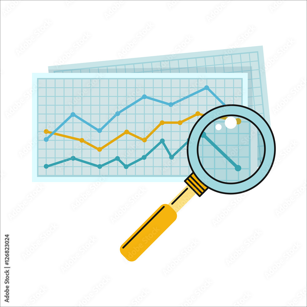 Magnifier with Diagram on Squared Paper Magnifier with Diagram on Squared Paper