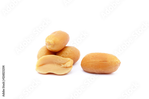 Roasted peanuts snack isolated on a white background