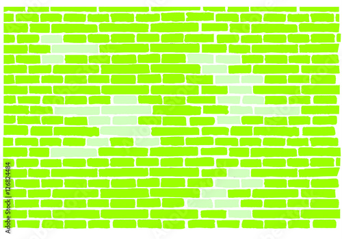 Parede ampliada de tijolos verdes
