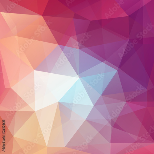 Abstract geometric style pink background. Vector illustration. Pink, orange, purple colors