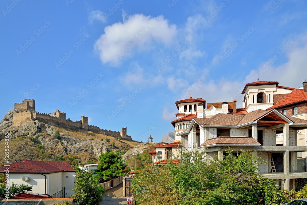 View of Sudak fortress of the city