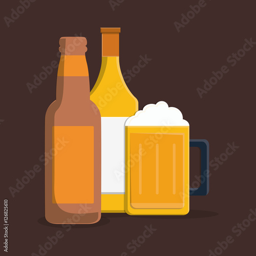 delicious cold beer icon vector illustration graphic design