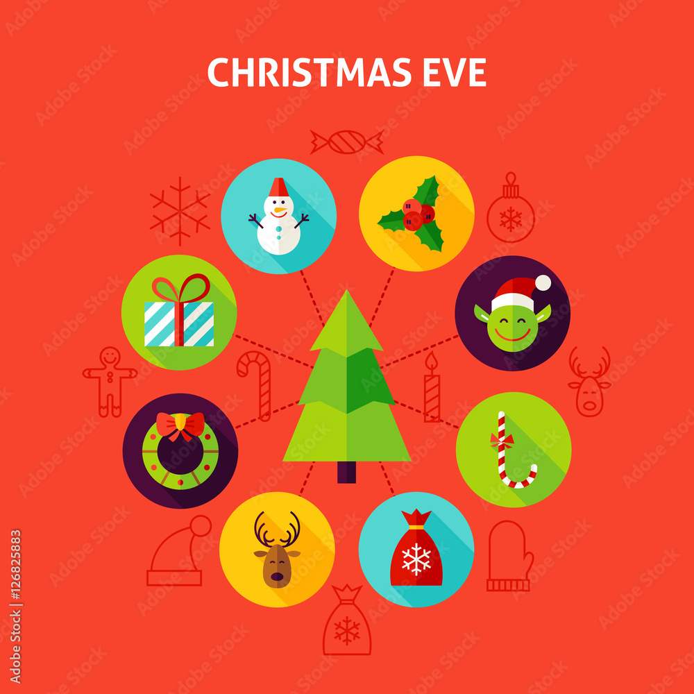 Christmas Eve Infographic Concept