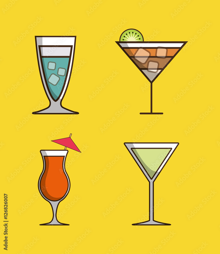 Coktail bar drink icon vector illustration graphic design Coktail bar drink icon vector illustration graphic design