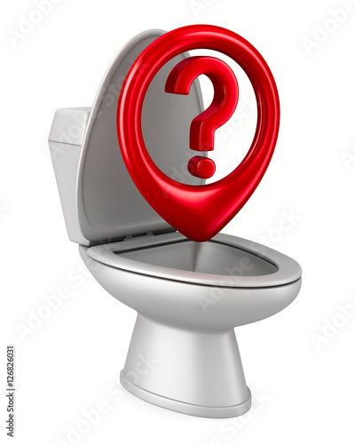 Toilet bowl on white backgr...
