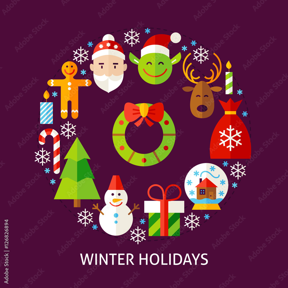 Winter Holidays Postcard Winter Holidays Postcard