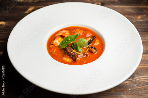 Soup with seafood