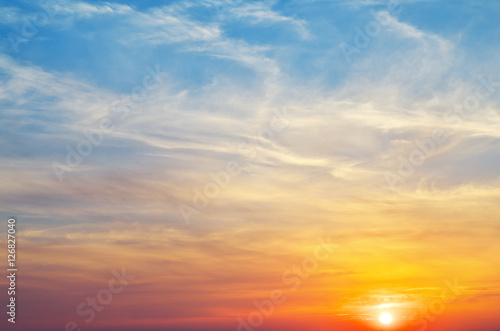 Sky background on sunset. © GIS