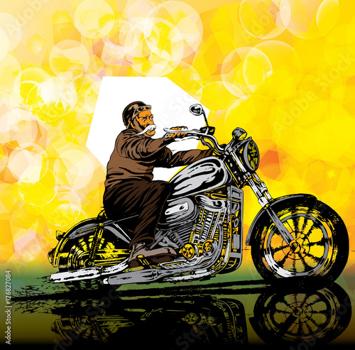 Motocycle retro vintage vector illustration