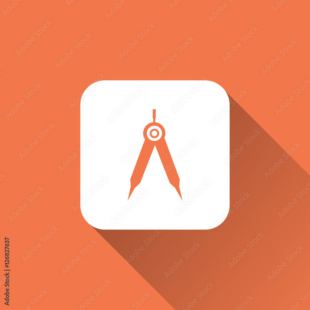 pair of compasses icon. flat design pair of compasses icon. flat design