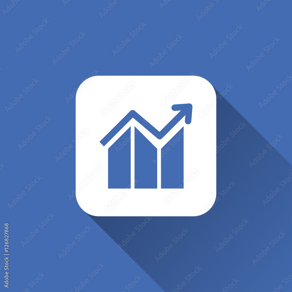 increase graph icon. flat design increase graph icon. flat design