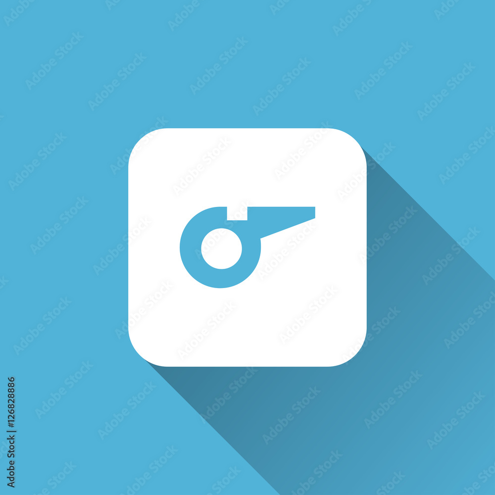 whistle icon. flat design whistle icon. flat design