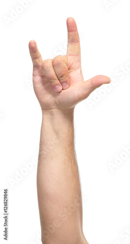 Hands with gestures isolated on a white background