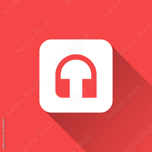 headphone icon. flat style