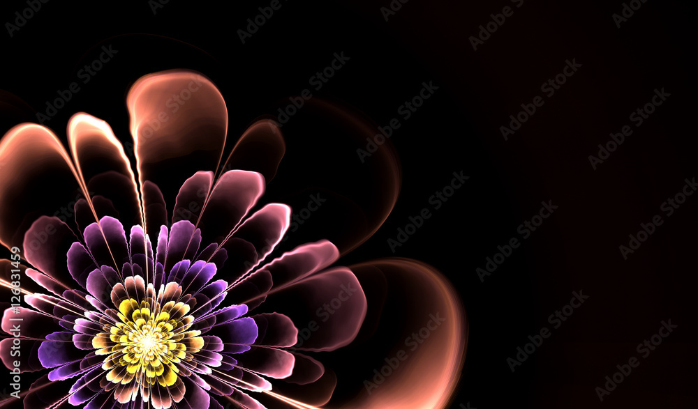 Naklejka premium abstract flower fractal shape